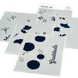 Pinkfresh Studio Stencils 4.25"X5.25" 5/Pkg Fall Leaf Border Layering
