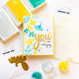 Pinkfresh Studio Stencils 4.25"X5.25" 5/Pkg Fall Leaf Border Layering