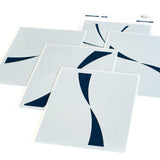 Pinkfresh Studio Stencils 4.25"X5.25" 5/Pkg Swirl Background Layering