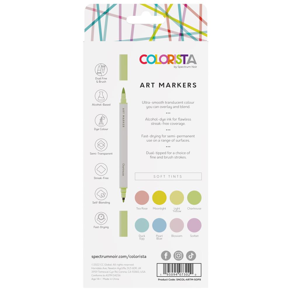 Colorista Art Marker 8pc Natural Tones