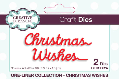 S20 Creative Expressions One-liner Collection Christmas Wishes Craft Die