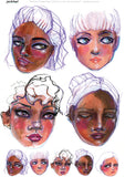Creative Expressions Jane Davenport Fresh Faced 8 in x 12 in Collage Sheets pk 8
