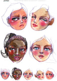 Creative Expressions Jane Davenport Fresh Faced 8 in x 12 in Collage Sheets pk 8