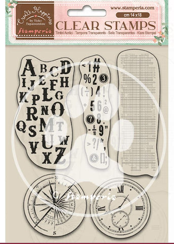 Stamperia Acrylic stamp cm 14x18 - Create Happiness alphabet and numbers