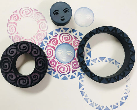 ArtFoamies Kae Pea | Creative Concentrics - Celestial Rings | Foam Stamps - Set of 3