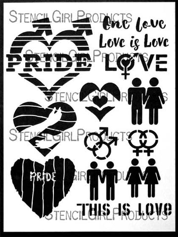 StencilGirl Products Love is Love