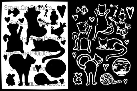 StencilGirl Products Silly Cat