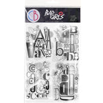 Ciao Bella Clear Stamp Set 6"x8" Design Letters ABCD