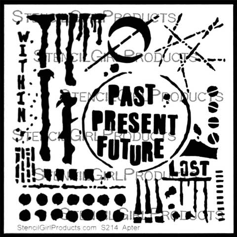 StencilGirl Products Past Present Future Stencil