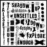 StencilGirl Products Text and Texture Explore Stencil
