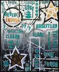 StencilGirl Products Text and Texture Explore Stencil