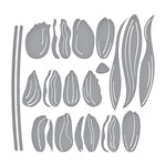 S50 Spellbinders Layered Tulips Etched Dies from the Layered Fleur Bouquet Slimlines Collection