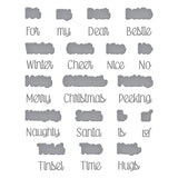 Spellbinders Tinsel Time Sentiments Etched Dies from the Tinsel Time Collection