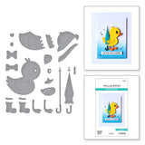 Spellbinders DUCK WITH UMBRELLA ETCHED DIES FROM THE SHOWERED WITH LOVE COLLECTION BY VICKI PAPAIOANNOU