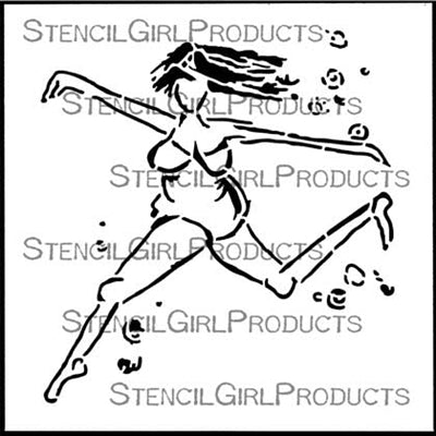 StencilGirl Products Loose Woman #2 Small 6"x6"