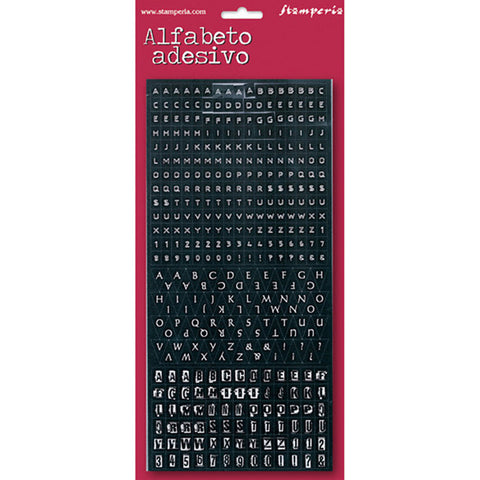 Stamperia Alphabet Stickers, Mini - Black Background (375pc)