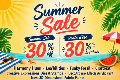 Summer Sale / Vente d'été - 30 % off / 30 % de rabais