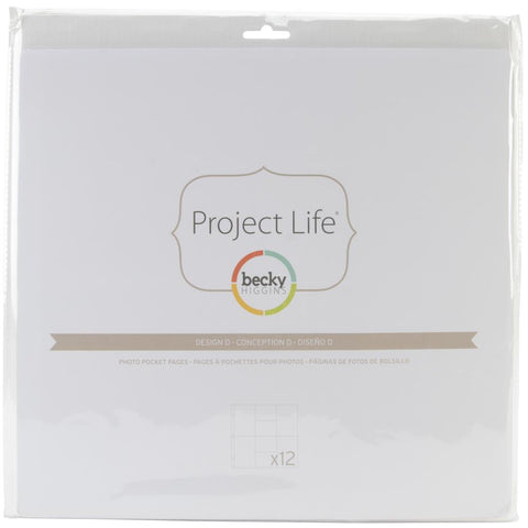Project Life Photo Pocket Pages 12/Pkg Design D