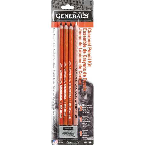 General's Charcoal Pencil Kit 5/Pkg