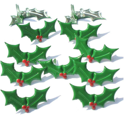 Eyelet Outlet Shape Brads 12/Pkg Holly