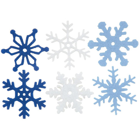 Creative Impressions Medium Felt Snowflakes 1.25" 36/Pkg Winter