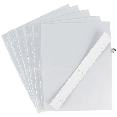 Pioneer Universal Top-Loading Page Protectors 5/Pkg 8.5"X11" (W/White Inserts)