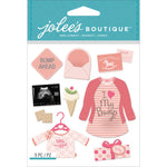 Jolee's Boutique Dimensional Stickers Baby Girl Pregnancy