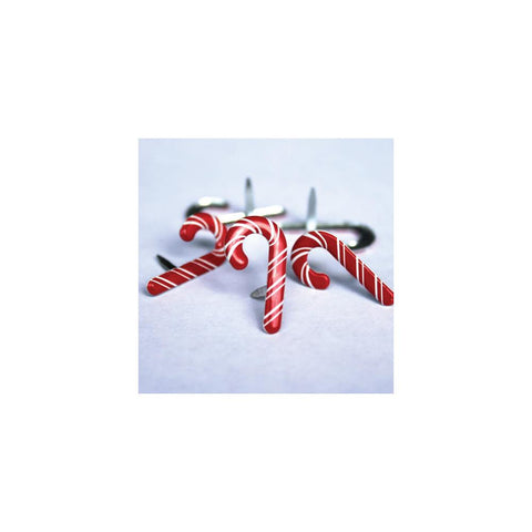 Eyelet Outlet Shape Brads 12/Pkg Candy Canes