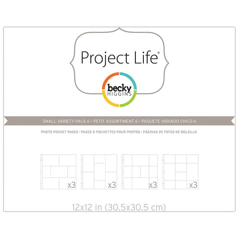 Project Life Photo Pocket Pages 12/Pkg Small Variety Pack 6