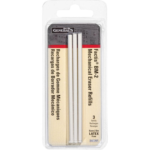 Factis Pen Style Mechanical Eraser Refills 3/Pkg