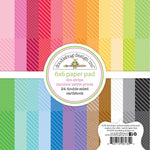 Doodlebug Petite Prints Double-Sided Paper Pad 6"X6" 24/Pkg Dot-Stripe Rainbow, 24 Designs/1 Each