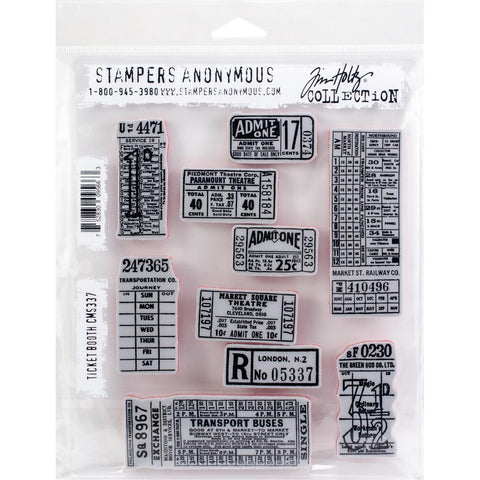 Tim Holtz Cling Stamps 7X8.5 Scenic Holiday