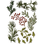 Sizzix Thinlits Dies By Tim Holtz 11/Pkg Mini Holiday Greens
