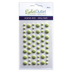 Eyelet Outlet Adhesive-Back Enamel Dots 54/Pkg Matte Green