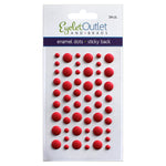 Eyelet Outlet Adhesive-Back Enamel Dots 54/Pkg Matte Red