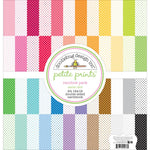 Doodlebug Petite Prints Double-Sided Cardstock 12"X12" 24/Pk Swiss Dot Rainbow, 24 Designs/1 Each