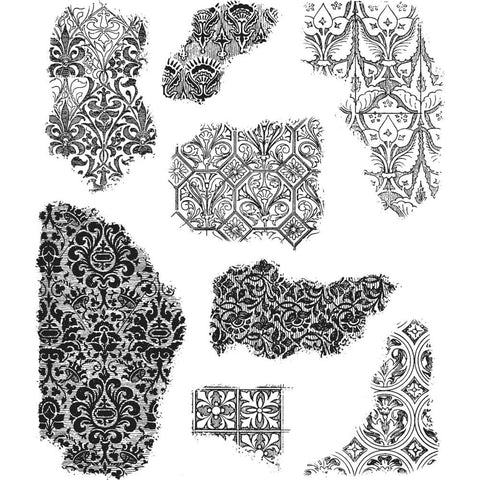 Tim Holtz Cling Stamps 7"X8.5" Fragments