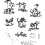 Tim Holtz Cling Stamps 7"X8.5" - Tiny Toadstools