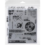 Tim Holtz Cling Stamps 7"X8.5" Mini Glitch