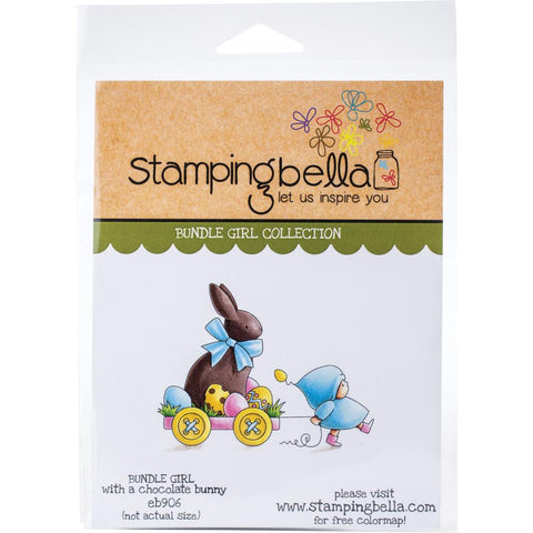 Stamping Bella Cling Stamps Bundle Girl With A Chocolate Bunny