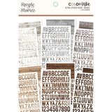 Simple Stories Color Vibe Alpha Sticker Book 12/Sheets Woods, 1758/Pkg