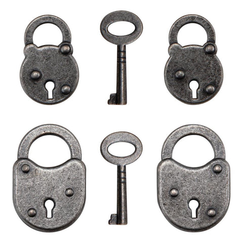 Idea-Ology Metal Adornments 6/Pkg Locks & Keys