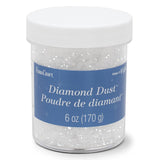 FloraCraft Diamond Dust Glitter 6oz Clear Glass