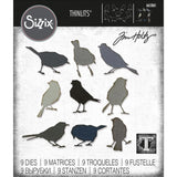 Sizzix Thinlits Die By Tim Holtz 9/Pkg Silhouette Birds