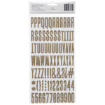 American Crafts Shimelle Thickers Alpha Stickers 5.5"X11" 2/Sheets Fitzgerald/Gold Glitter