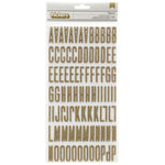 American Crafts Shimelle Thickers Alpha Stickers 5.5"X11" 2/Sheets Fitzgerald/Gold Glitter