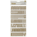 American Crafts Shimelle Thickers Alpha Stickers 5.5"X11" 2/Sheets Fitzgerald/Gold Glitter