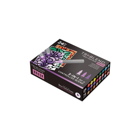 Spectrum Noir Triblend Brush Markers 24/Pkg Extended Collection