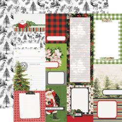 Simple Vintage Christmas Lodge Dbl-Sided Cardstock 12"X12" Journal Elements