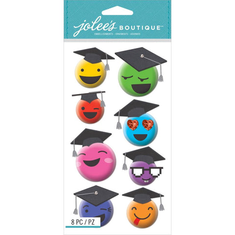 Jolee's Boutique Dimensional Stickers Graduation Emoji